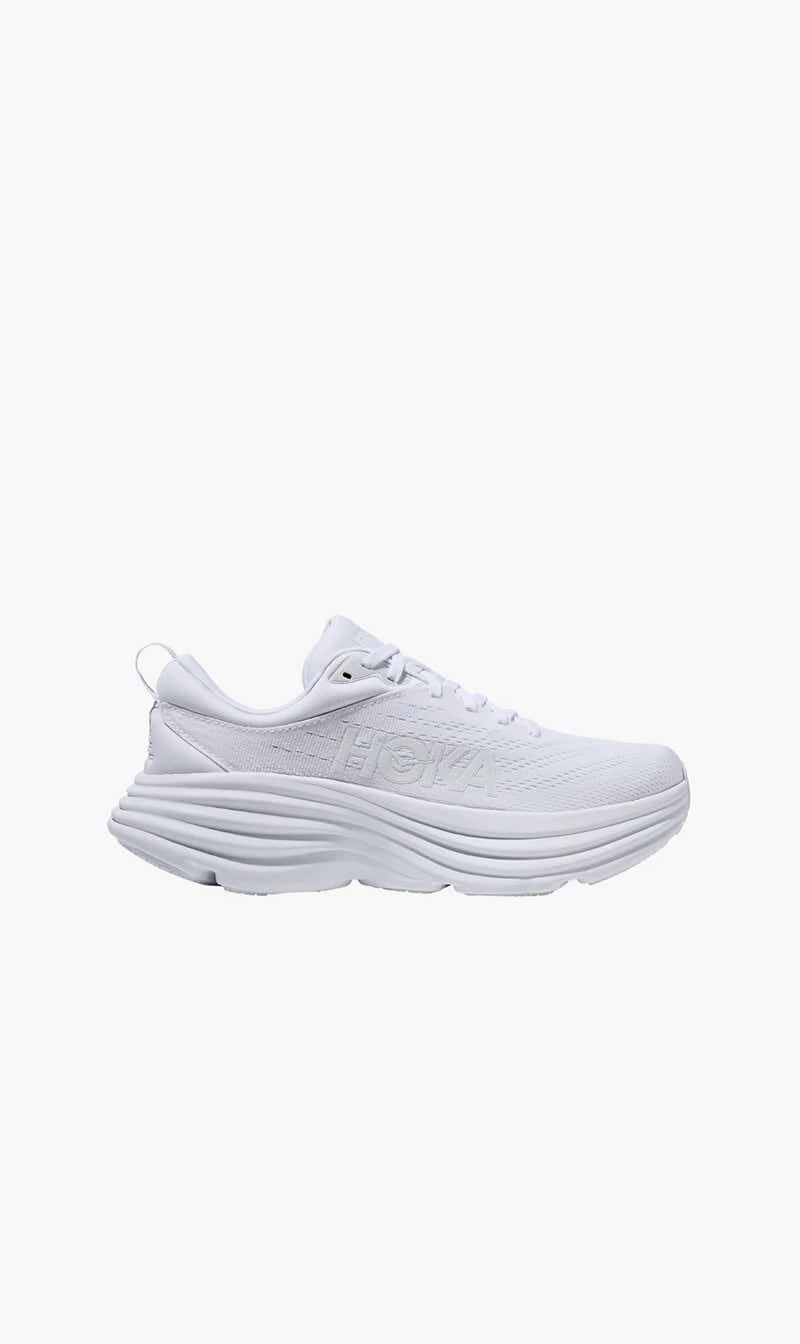 

Hoka White Bondi 8 Sneakers for Women | The Deal Outlet