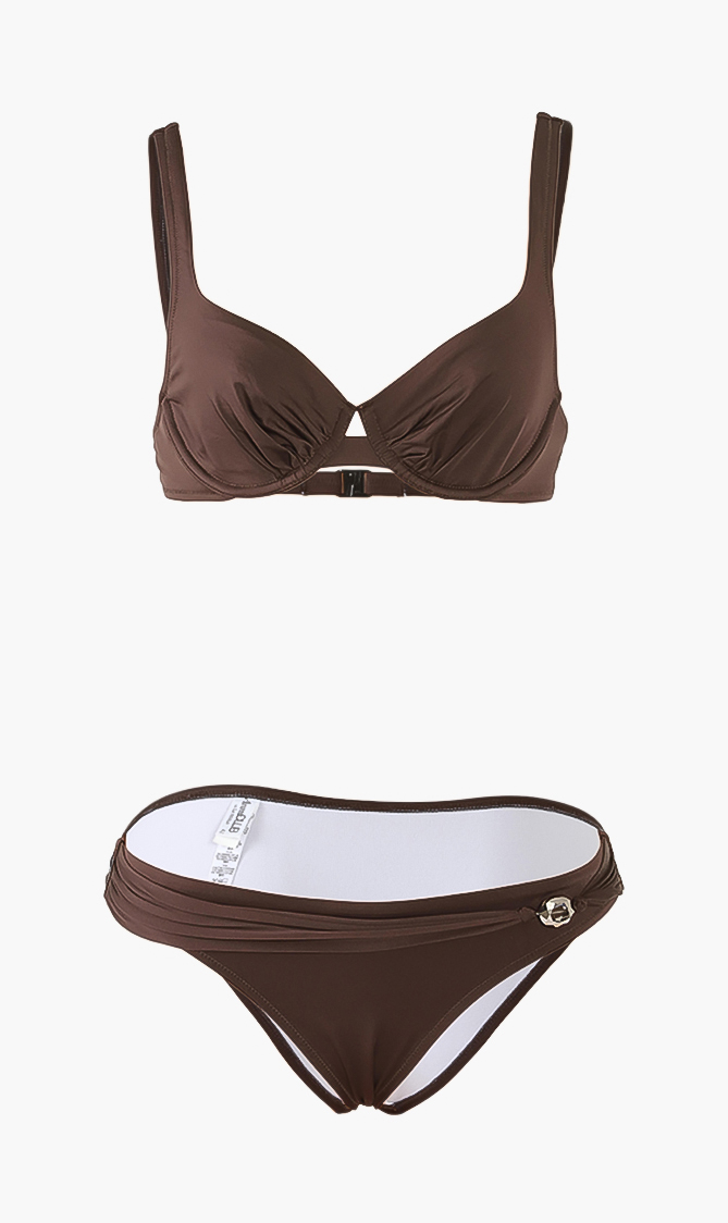 

Ann Club Tw0-piece Swimsuit, Brown