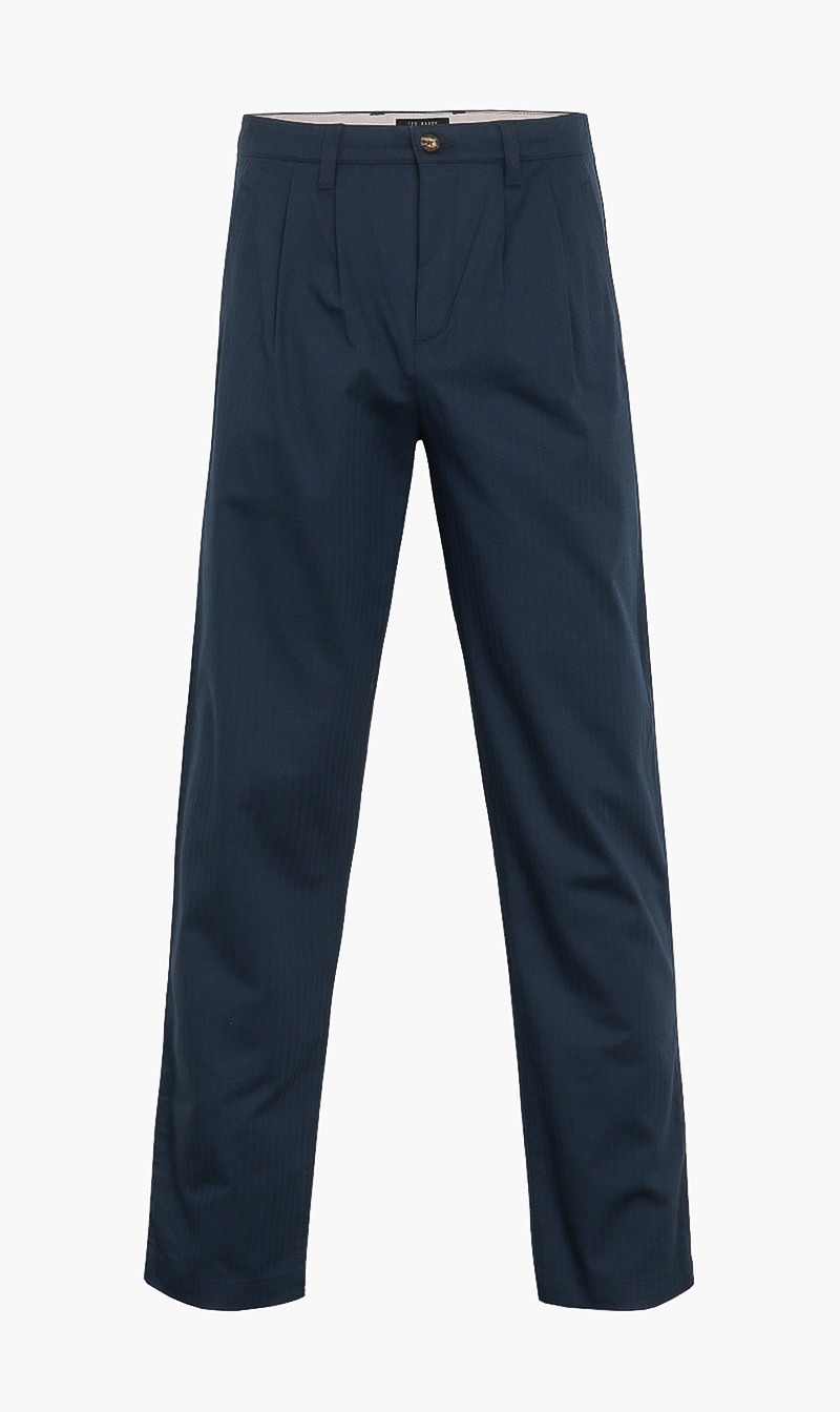 

Pleated Herringbone Trouser
