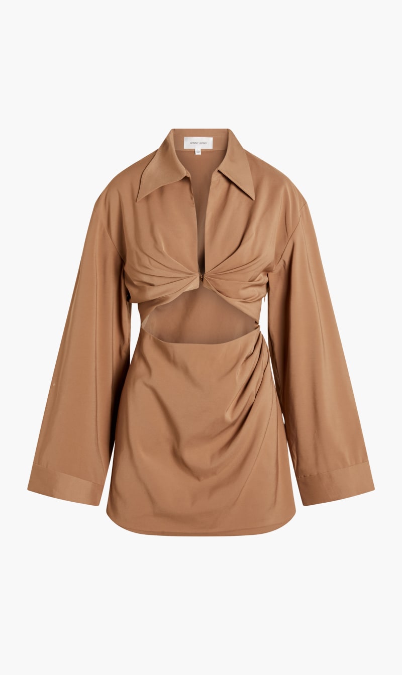

Ronny Kobo Brown Chiara Dress for Women | The Deal Outlet