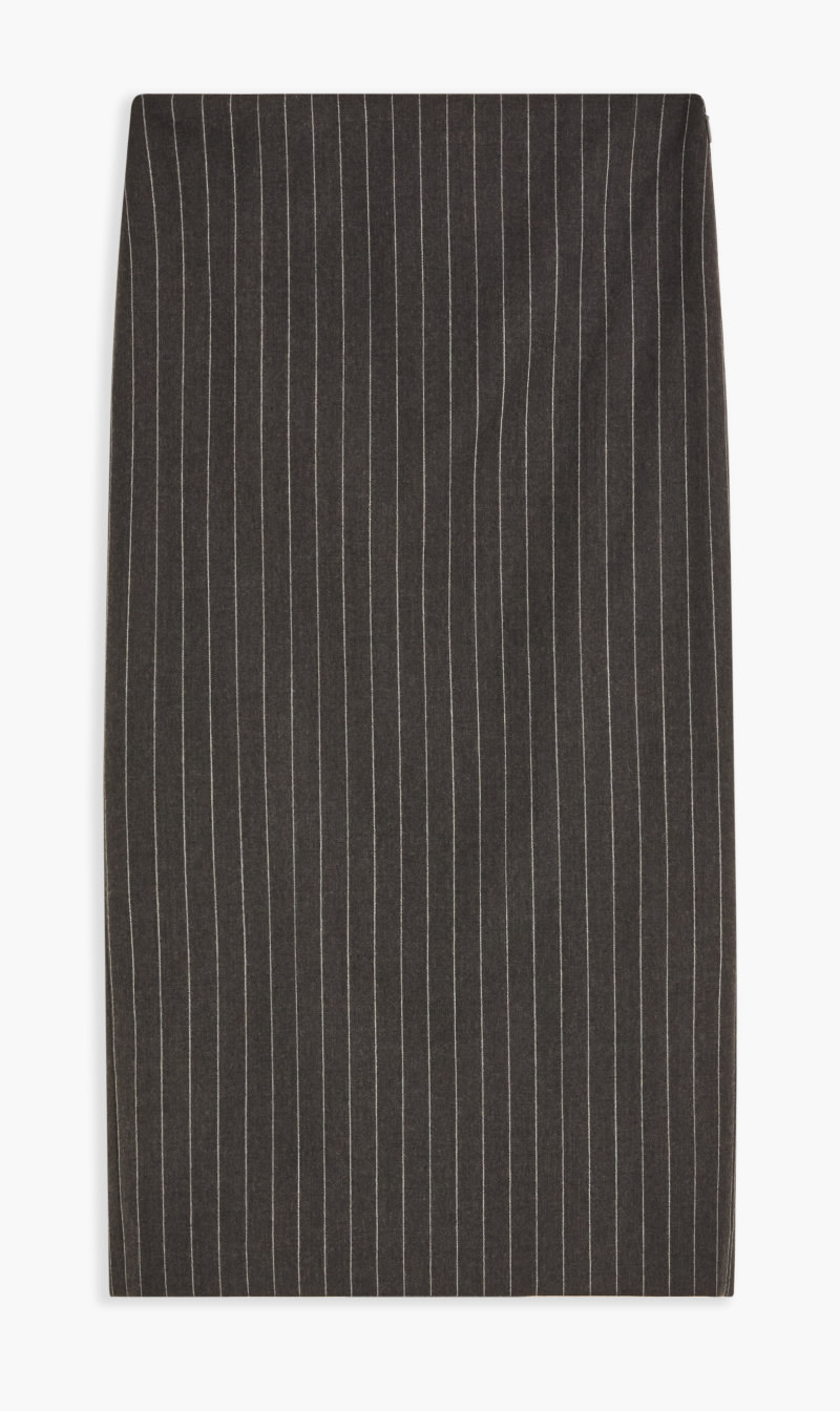 

Versace Grey Skirt Midi Wool Pencil Pinstripe for Women | The Deal Outlet