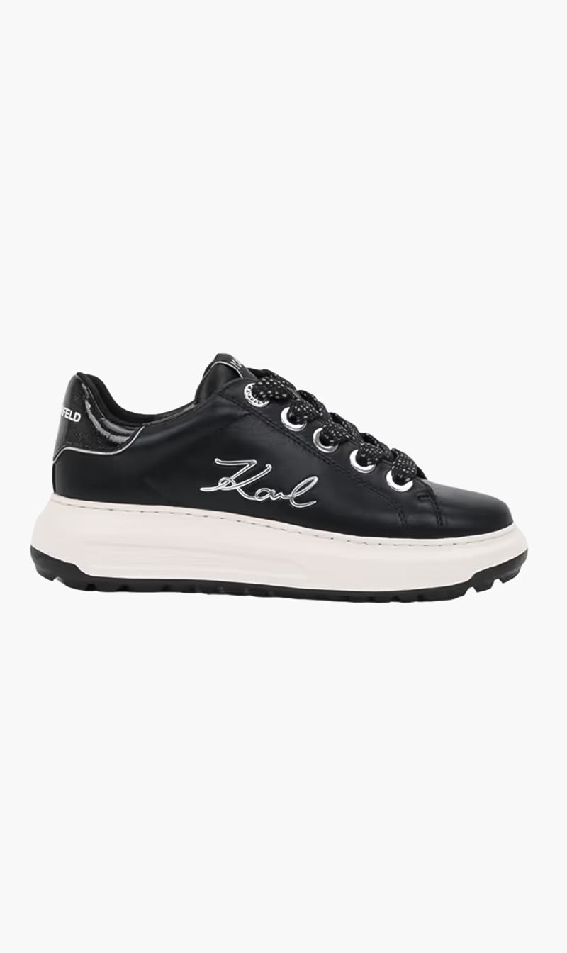 Karl Lagerfeld Black Leather Sneakers for Women