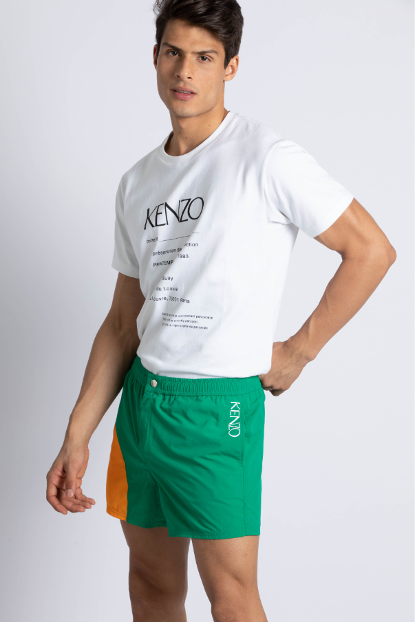 

KENZO Color Block Logo Swim Shorts