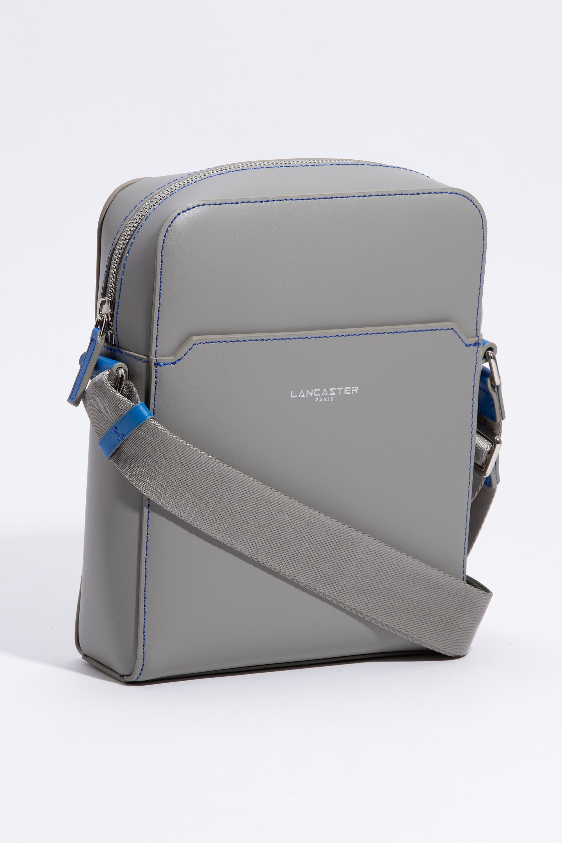 

Lancaster Smooth Leather Medium Grey Crossbody Bag