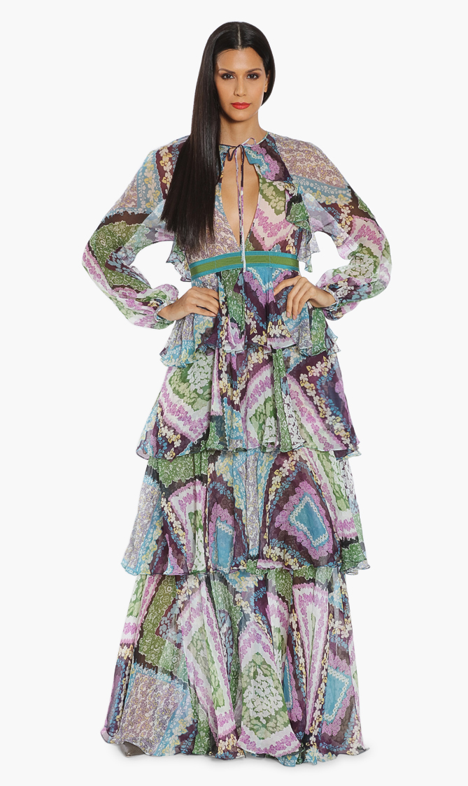 

Dsquared2 Floral Ruffled Dress