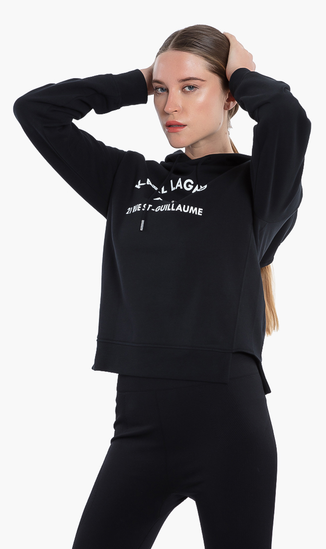 

Karl Lagerfeld Address Logo Drawstring Hoodie