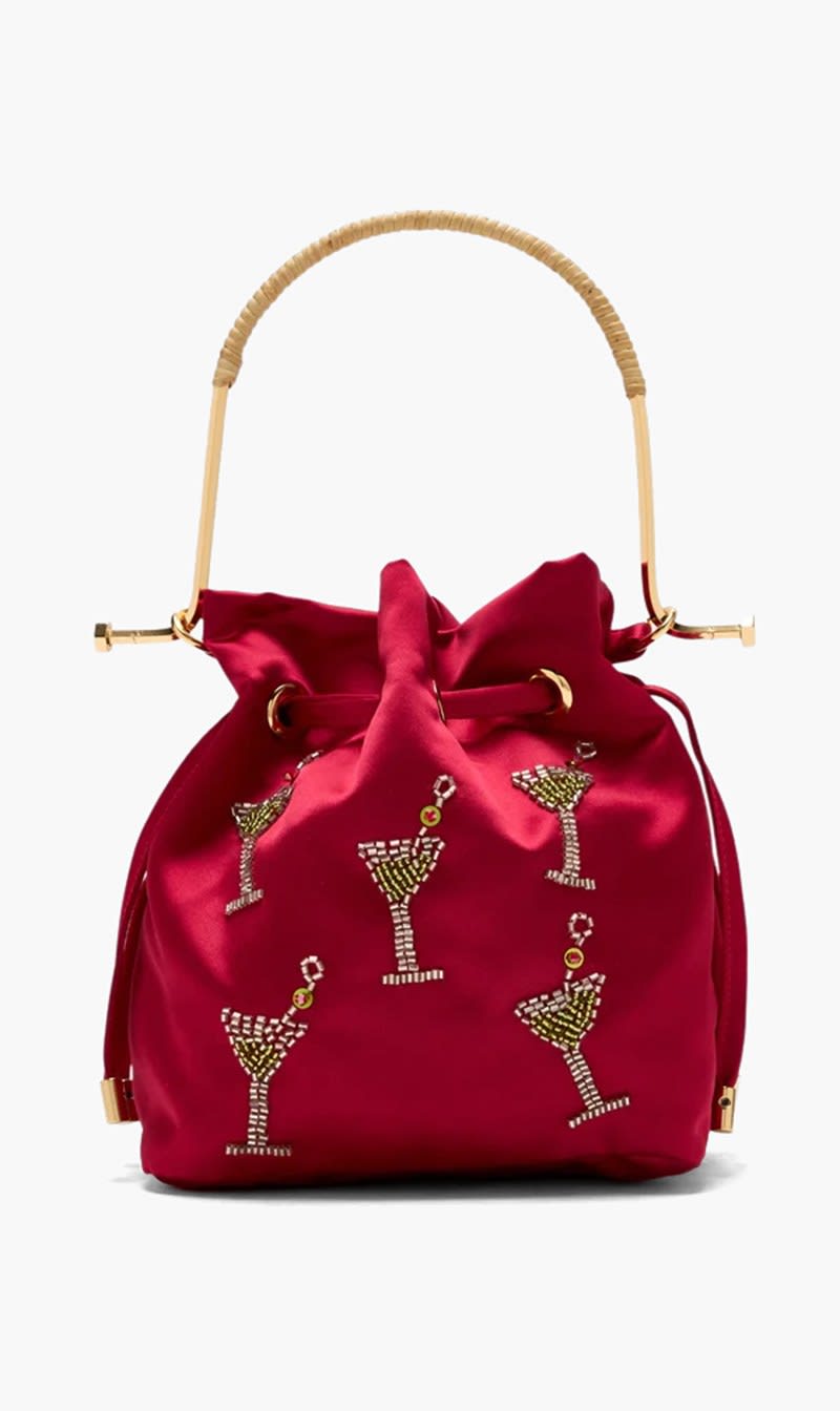 Waiwai Rio Red Bel Cetim Bag for Women