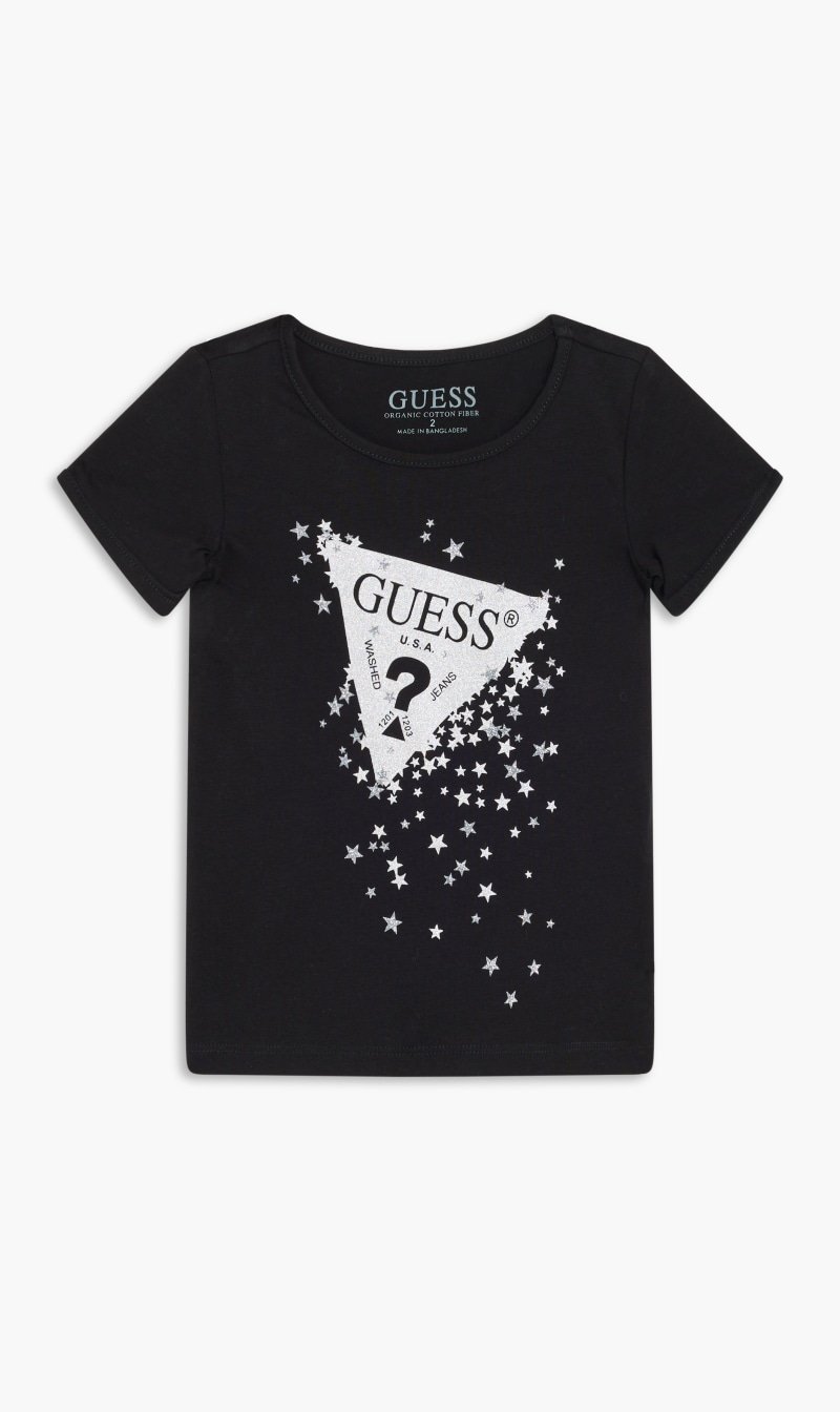 

Guess Black Classic Logo Front T-shirt for Girls | The Deal Outlet