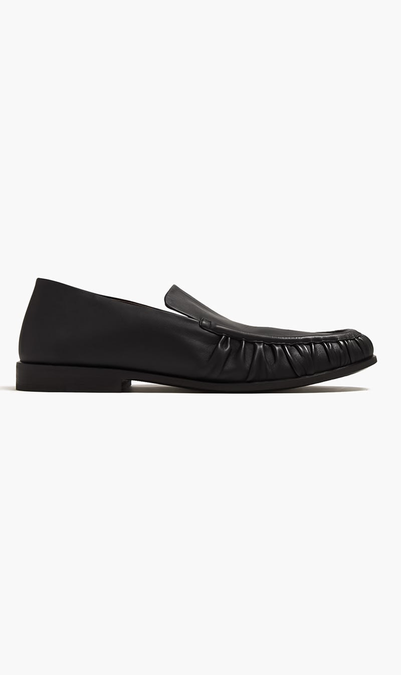

Marsell Black Leather Mocassino Loafers for Men | The Deal Outlet
