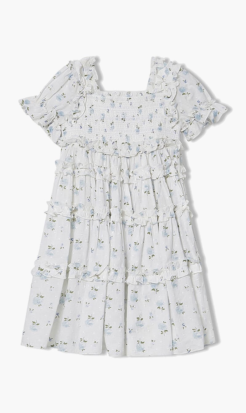 

Floral Print Smocked Dress