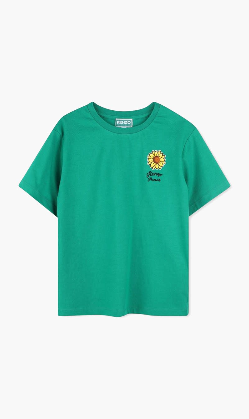 

Kenzo Green Sunflower T-shirt for Girls | The Deal Outlet