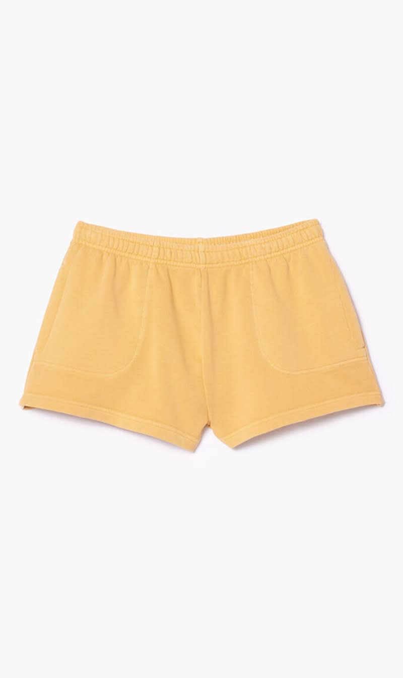 

Lacoste Orange Natural Dyed Short Cotton Fleece Shorts for Women | The Deal Outlet