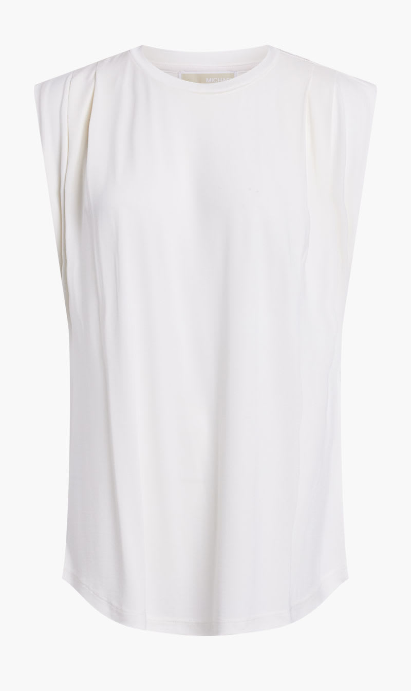 

Michael Kors Beige Sleeveless Crewneck Top for Women | The Deal Outlet