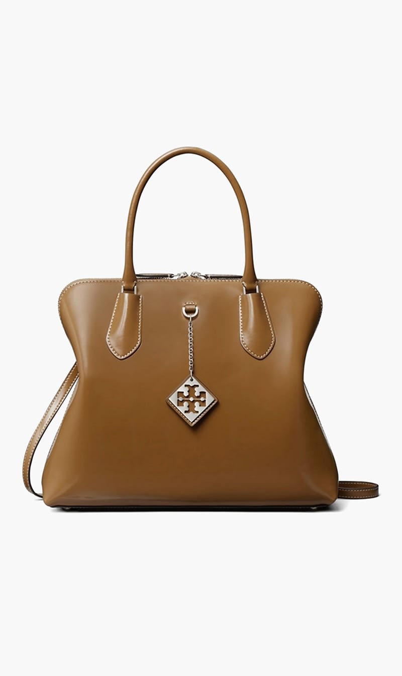 

Tory Burch Brown Swing Satchel Bag for Women | The Deal Outlet