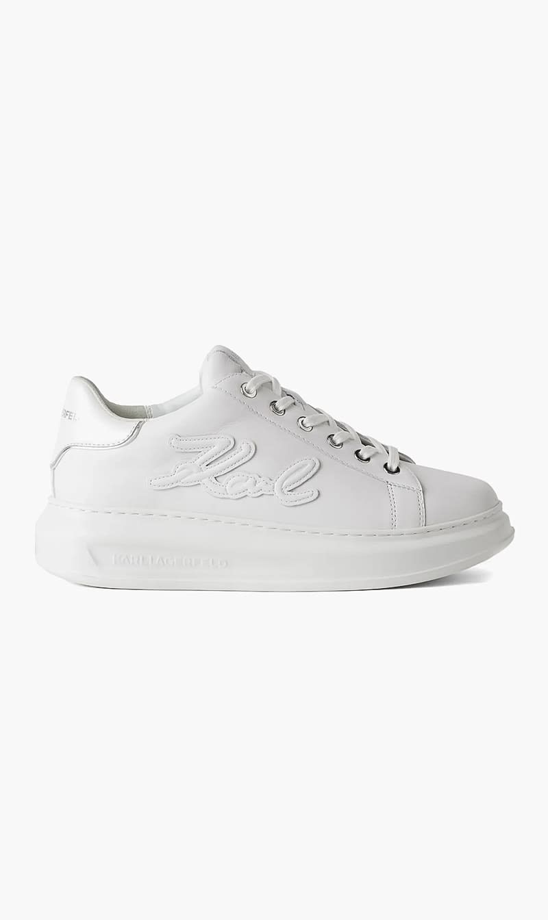 Karl Lagerfeld White Capri Sinya Collarless Sneakers for Women