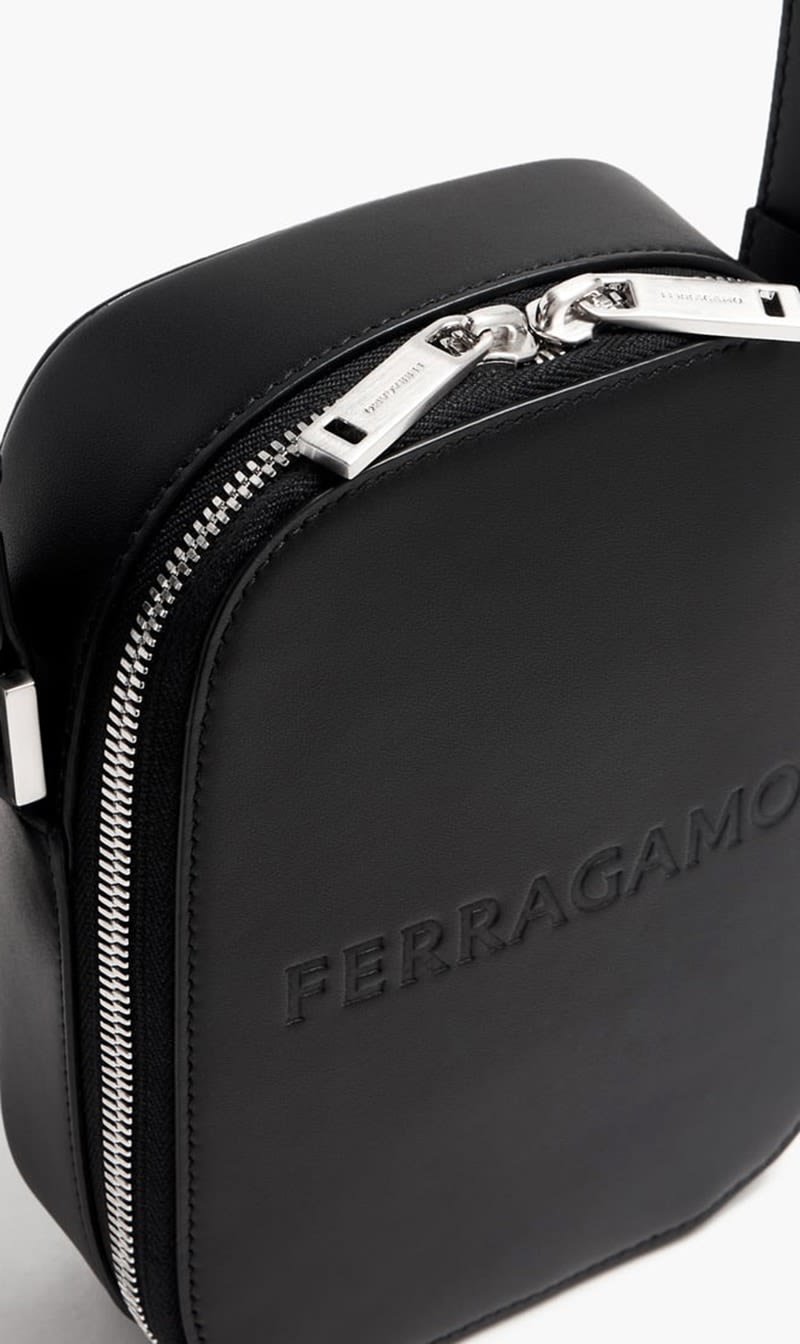 

Salvatore Ferragamo Black Compact Crossbody Bag for Men | The Deal Outlet