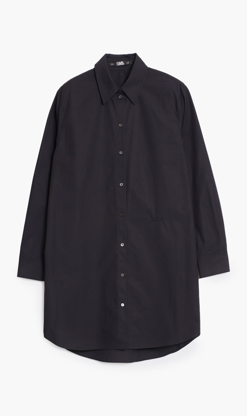 

Karl Lagerfeld Black Tunic Logo Shirt for Women | The Deal Outlet