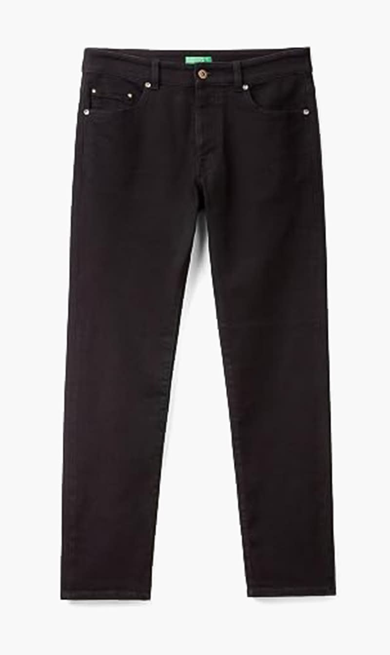 United Colors Of Benetton Black Slim Fit Denim for Men