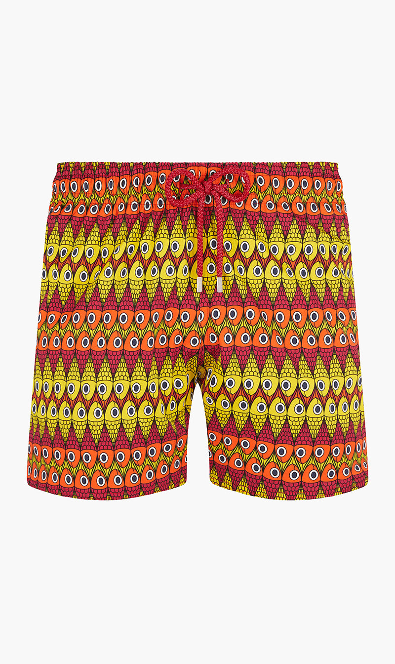 

Vilebrequin Red Fish On Line Swim Trunks for Men | The Deal Outlet