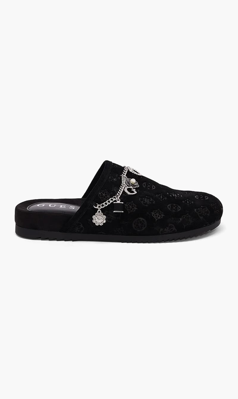 Guess Black Casual Mules Sandals for Women