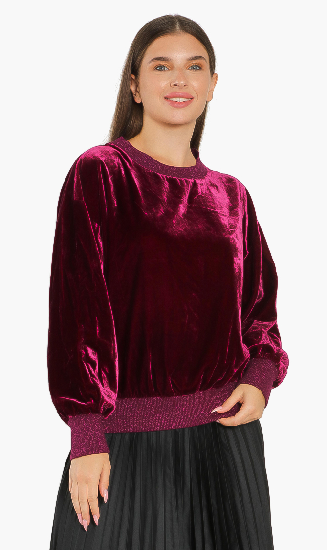 

REPLAY Velvet Crew Neck Sweatshirt