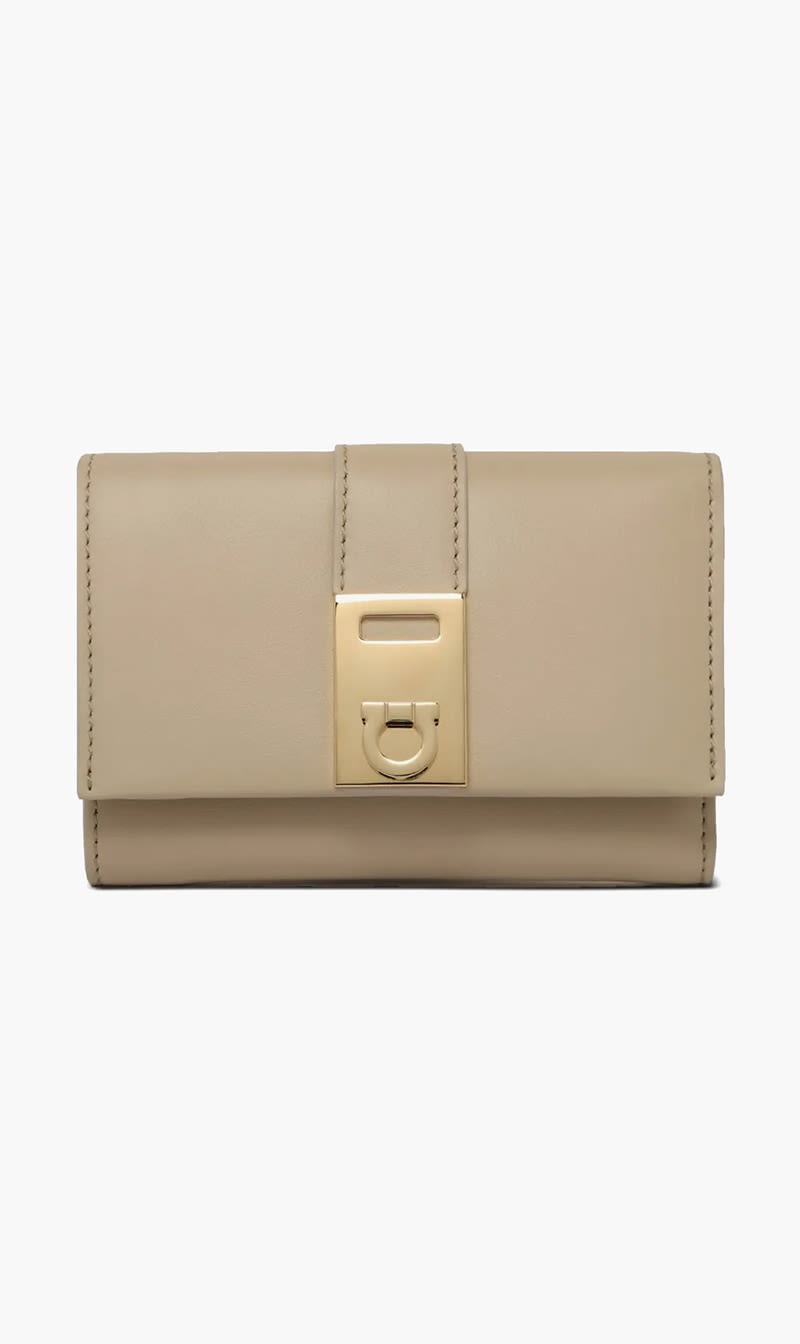 

Salvatore Ferragamo Beige Trifold for Women | The Deal Outlet