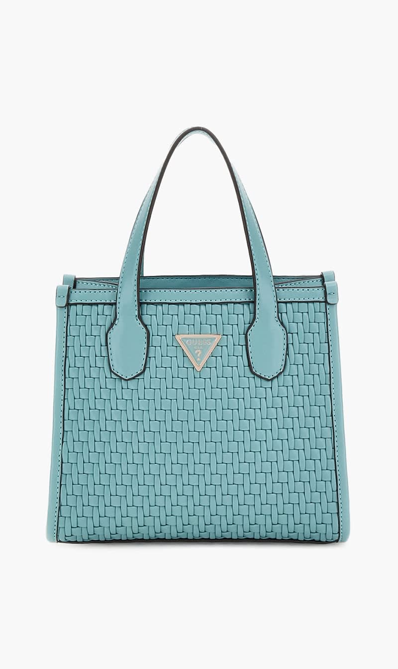 

Guess Blue Silvana Woven Mini Tote Bag for Women | The Deal Outlet