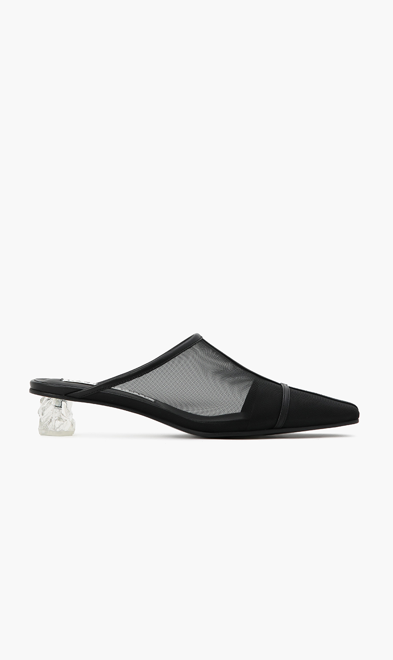 

Danse Lente Glacier Fishnet Mules