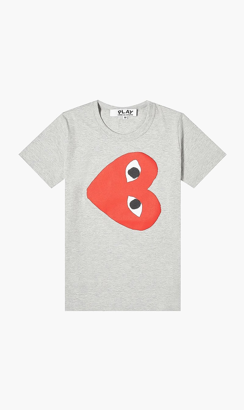 

Play Sideways Heart Print T-shirt, Grey