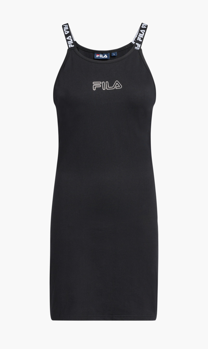 

Shaped Dress With Logo Tape, Black