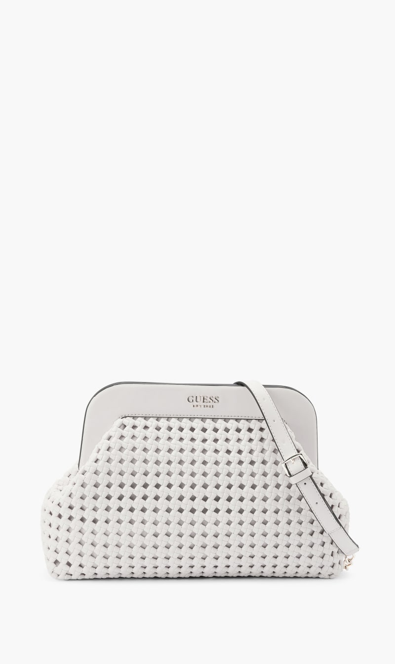 

Sicilia Large Frame Clutch, White