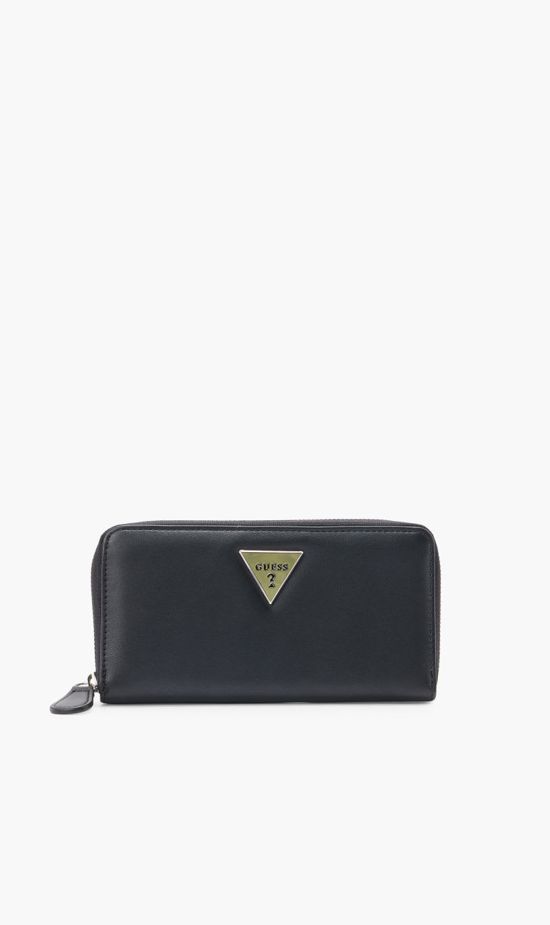 

Guess Black Lathan Slg Med Zip Around for Women | The Deal Outlet