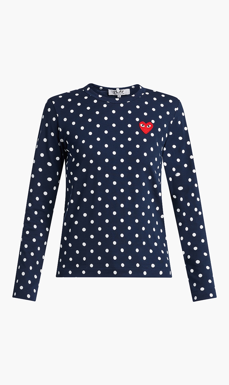 

Polka Dots Long Sleeved T-shirt, Blue