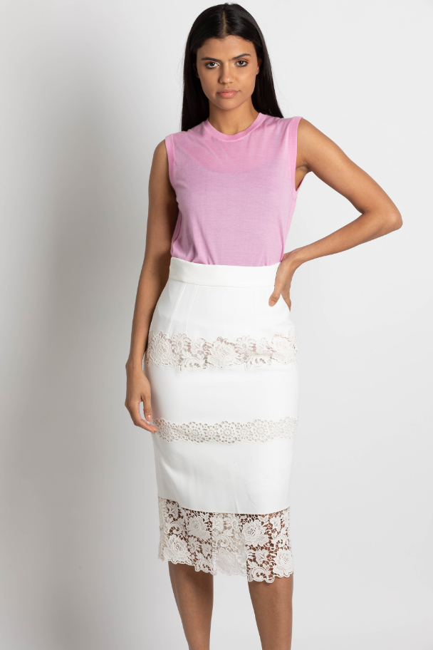 

Dolce&gabbana Floral Lace Skirt