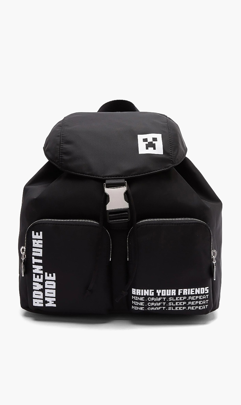 

Minecraft Print Nylon Backpack, Black