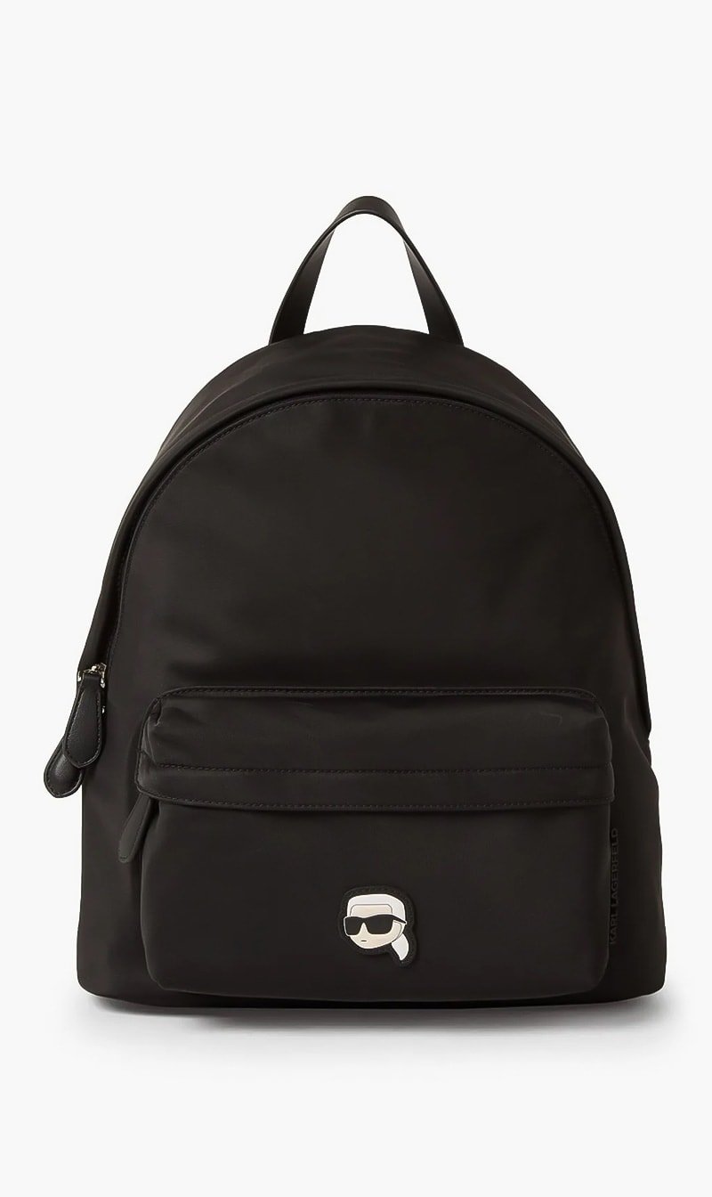 

Karl Lagerfeld Black Ikon Nylon Backpack for Women | The Deal Outlet