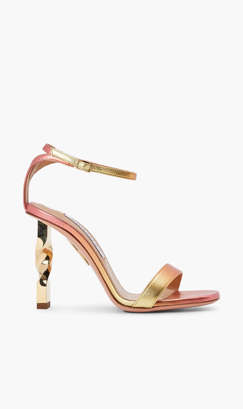 

Aquazzura Firenze Orange Twist Sandal 105 for Women | The Deal Outlet