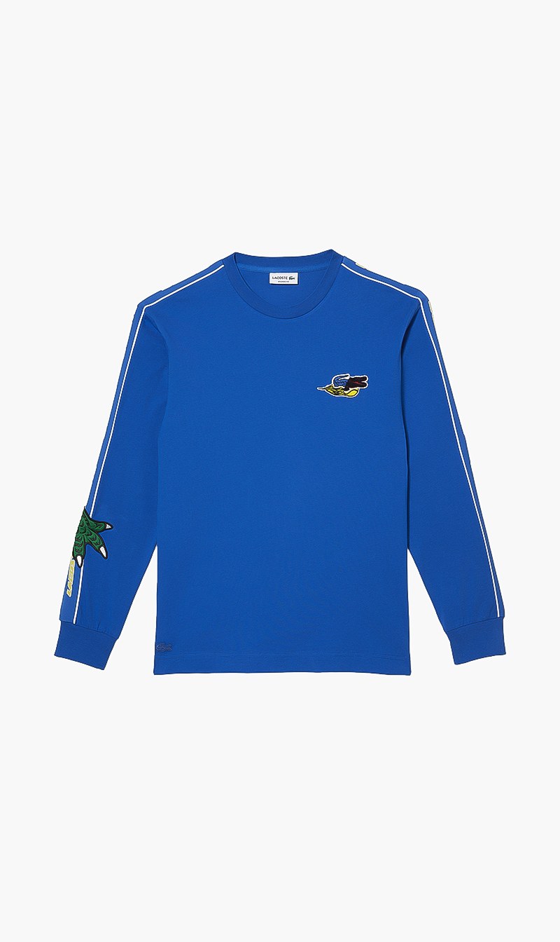 

Lacoste Blue Relaxed Fit Logo Sweatshirt for Men | The Deal Outlet