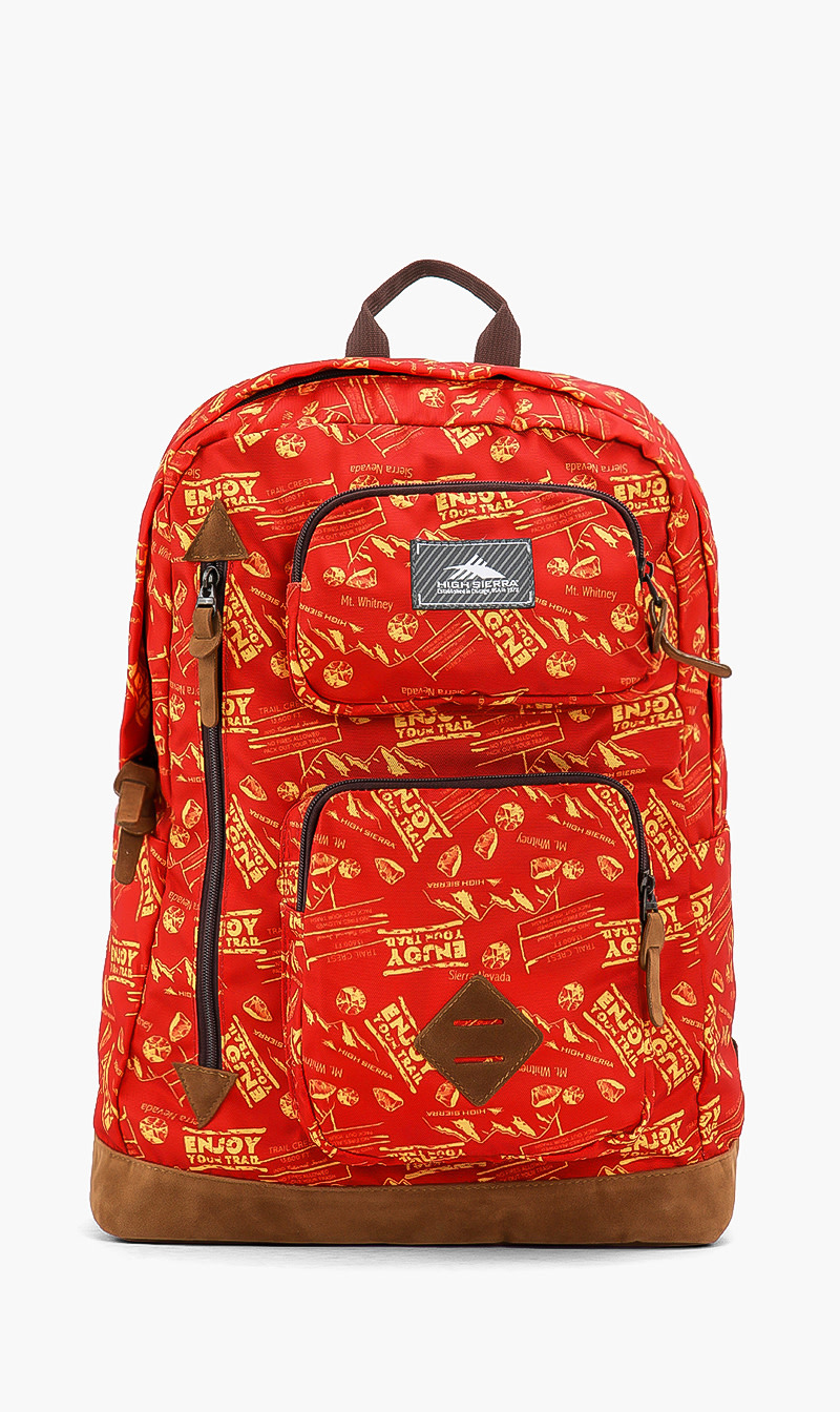 

Hs Urban Printed Backpack, Red