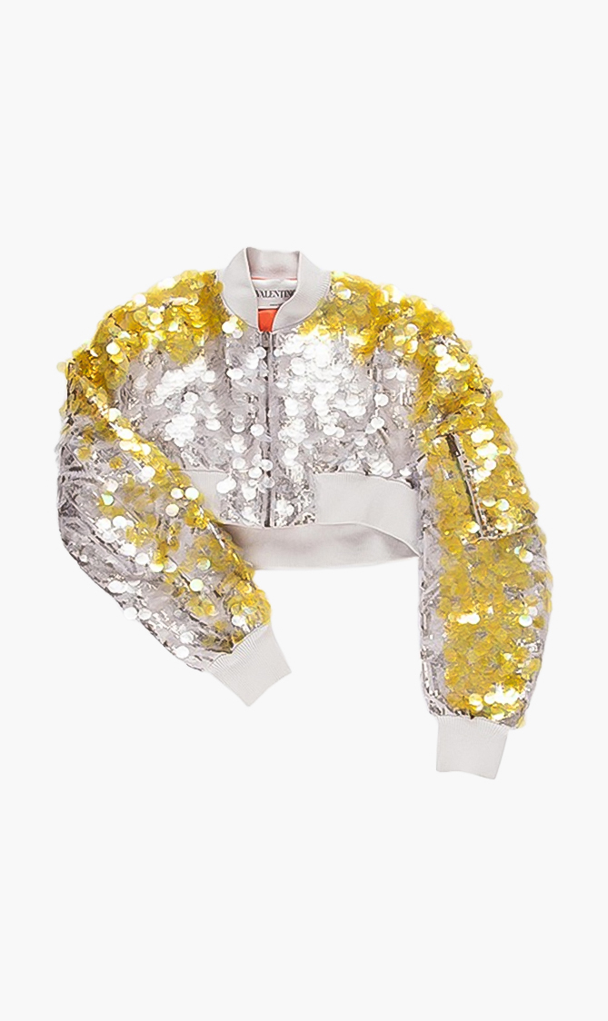 

Valentino Sequin Embellished Cropped Jacket