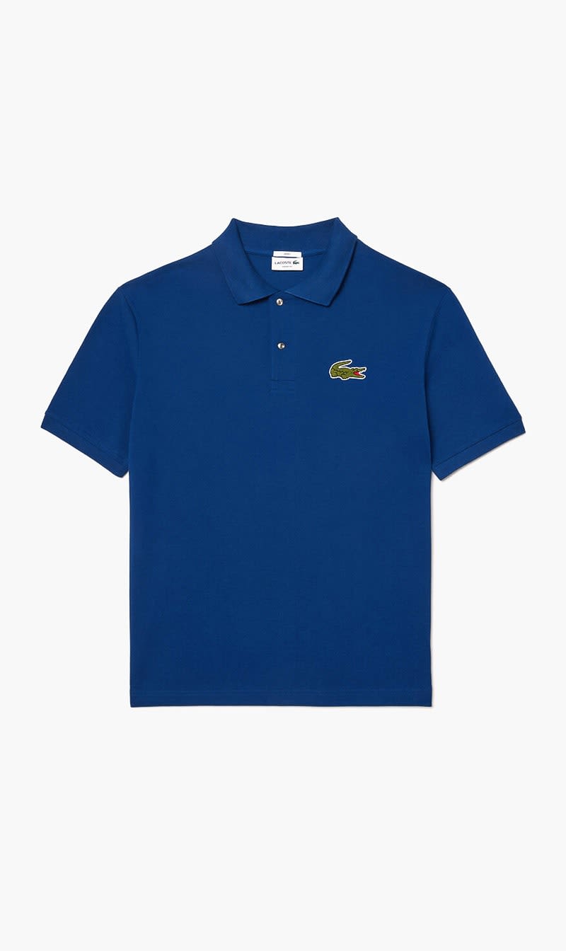 Blue Lacoste Green Loose Fit Pique Badge Polo Shirt