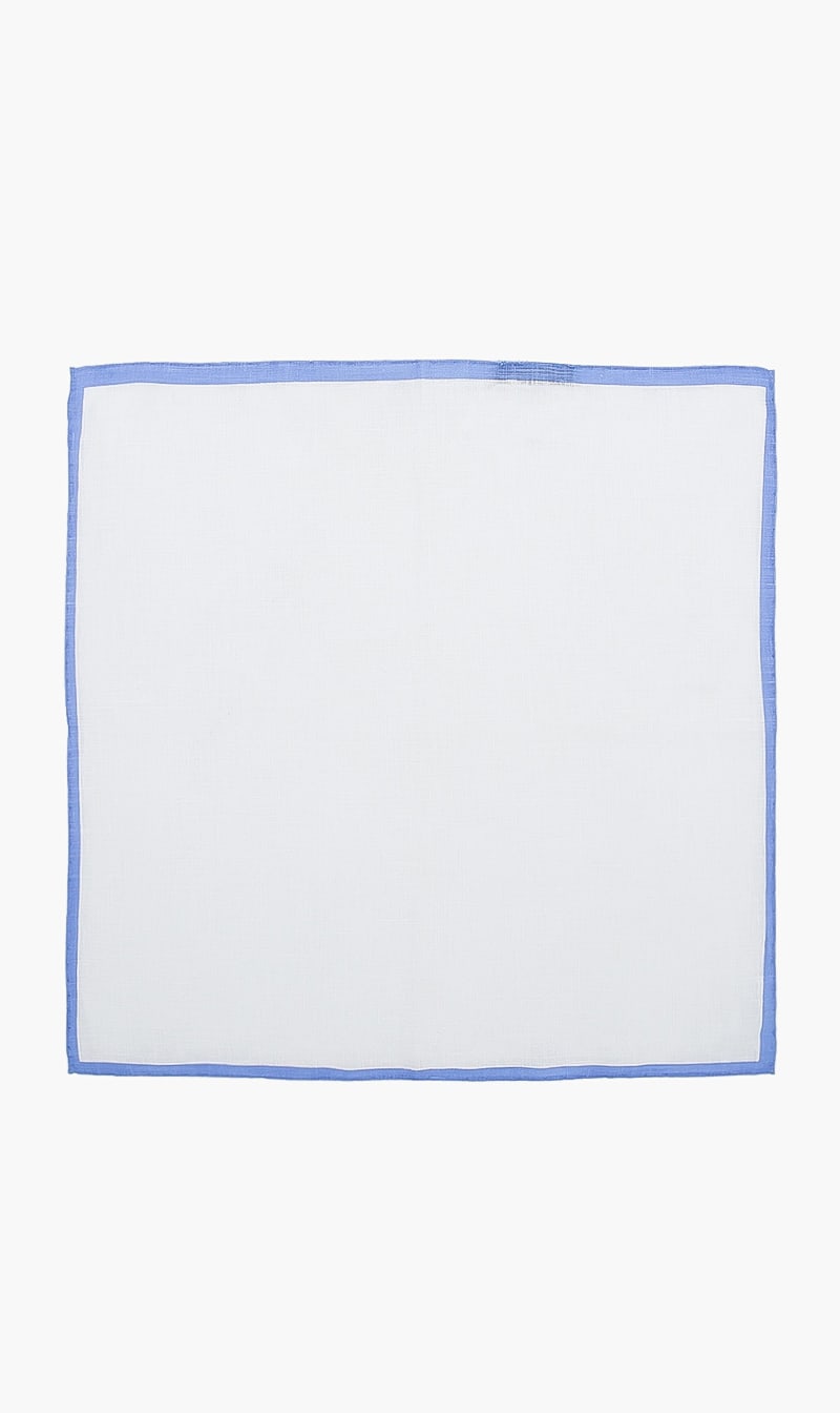 

Bordered Handkerchief, White