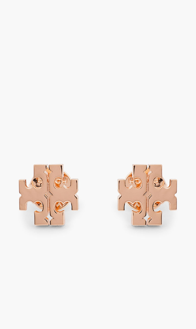 

Tory Burch Pink Logo Stud Earring for Women | The Deal Outlet