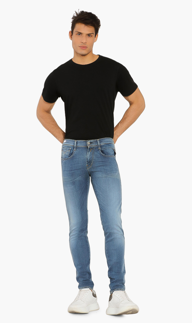 

Anbass Hyperflex Stretch Jeans, Blue