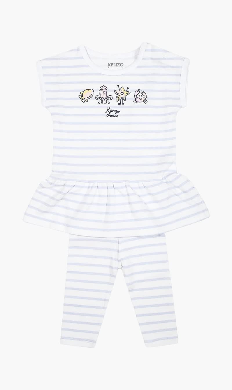

Kenzo White Sports Suit for Baby for Girls | The Deal Outlet