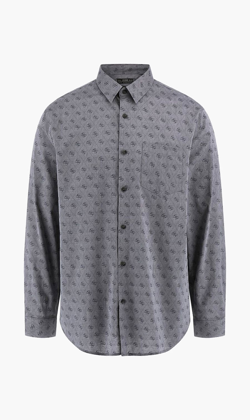 

Guess Blue 4g Jacquard Shirt for Men