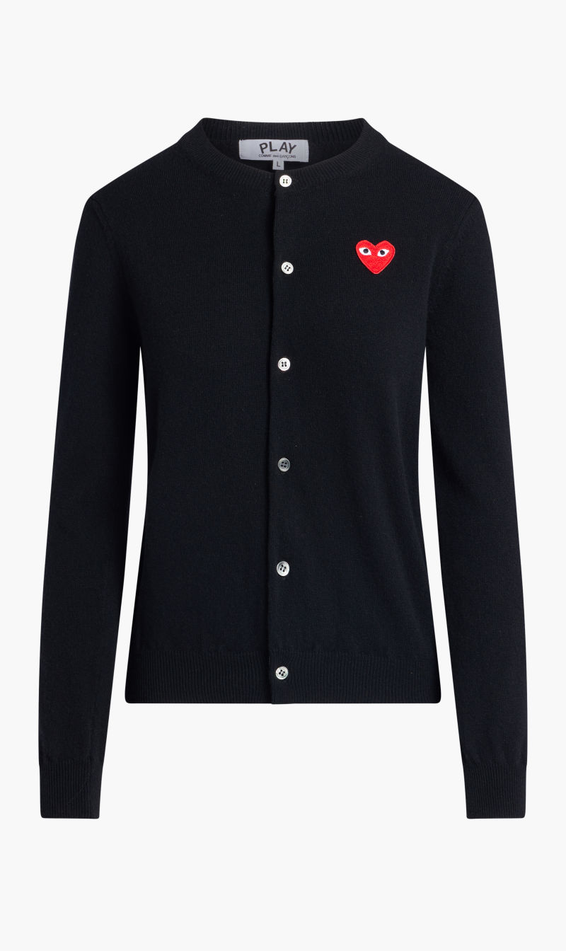 

449 Black Embroidered Logo Cardigan for Women | The Deal Outlet