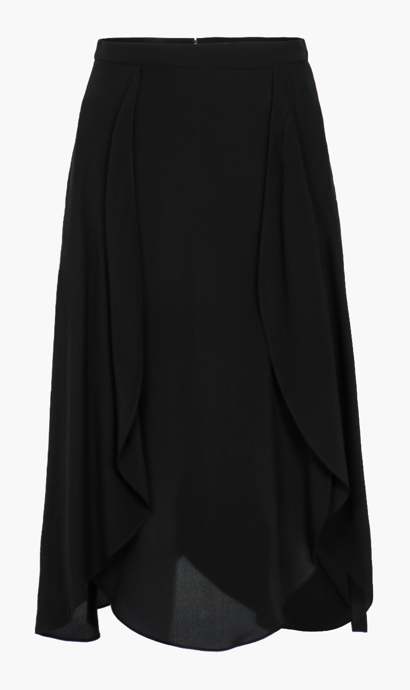 

Stella Mc Cartney Black Crepe De Chine Skirt for Women | The Deal Outlet