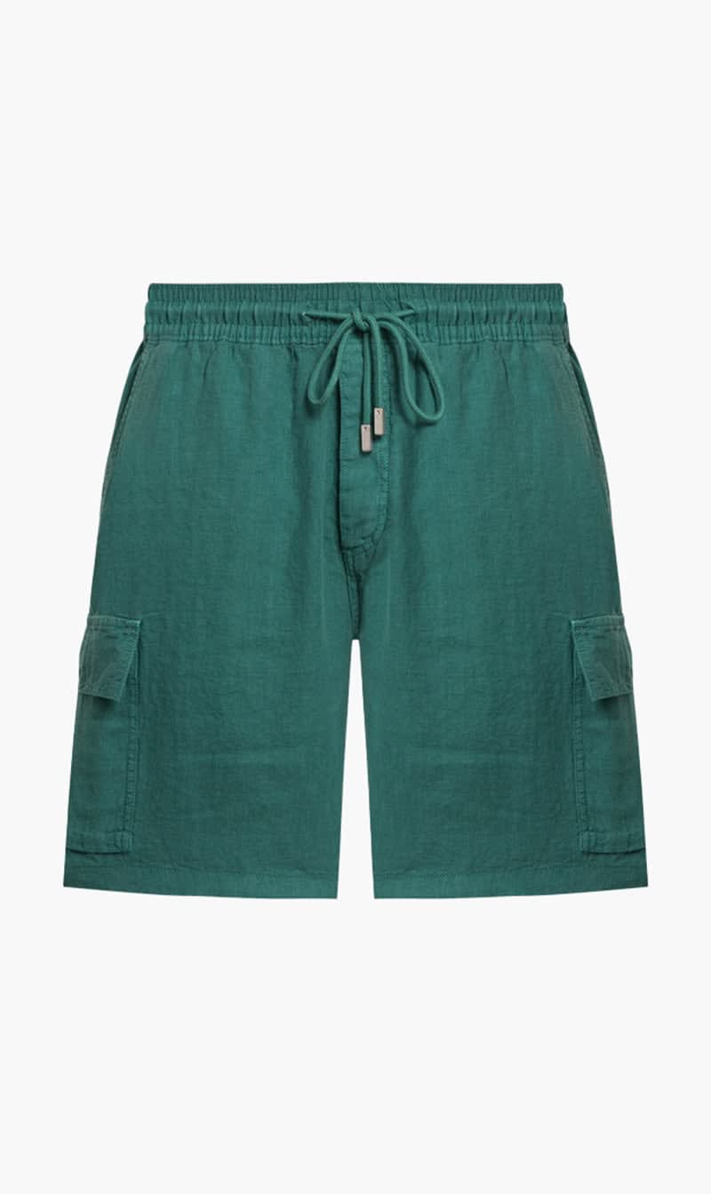

Vilebrequin Green Linen Bermuda Shorts for Men | The Deal Outlet