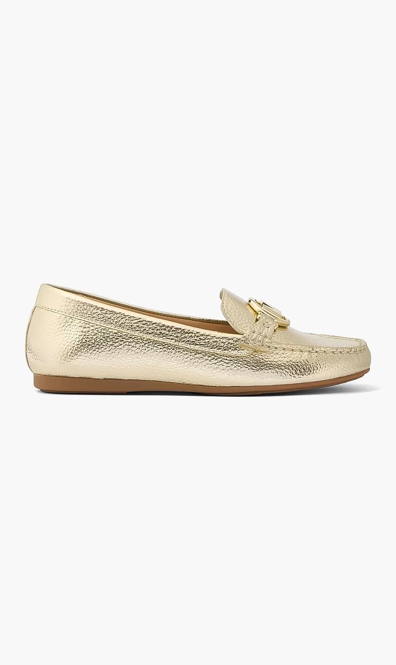 Gold Shimmer Loafers for Women